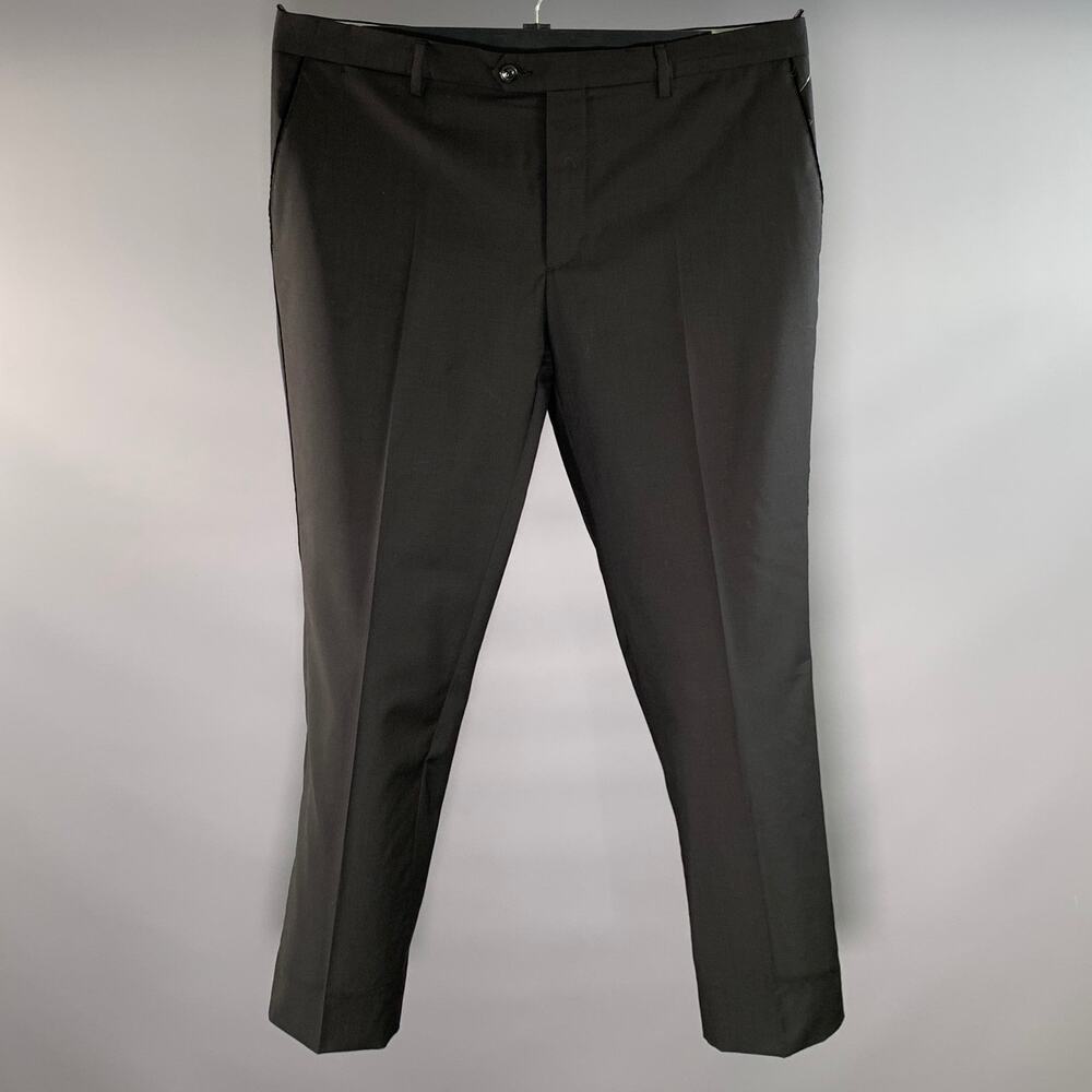 ETRO Size 38 Black Wool Zip Fly Dress Pants
